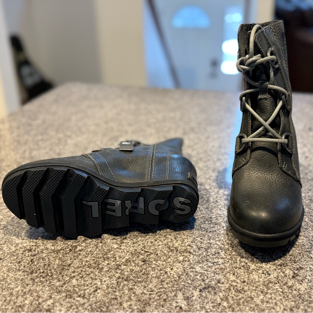 Sorel Lace Up Platform Booties